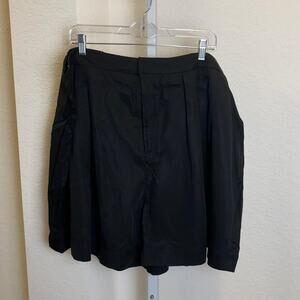 Terea Womens Black Pleated Summer Vacation Cruise Travel Plus Size Shorts 3X NWT
